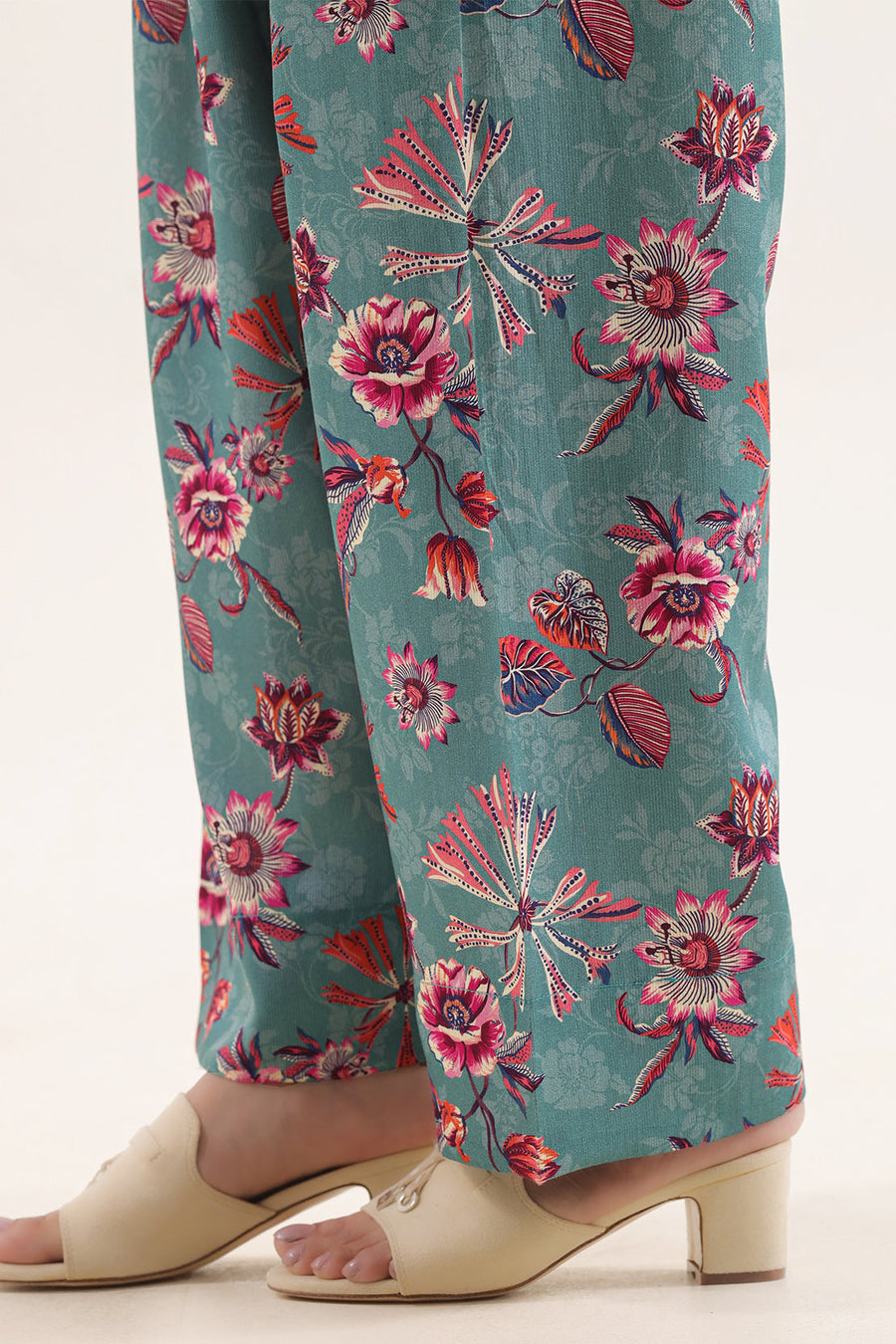 Teal Printed | Stitched - Pehnaawaa
