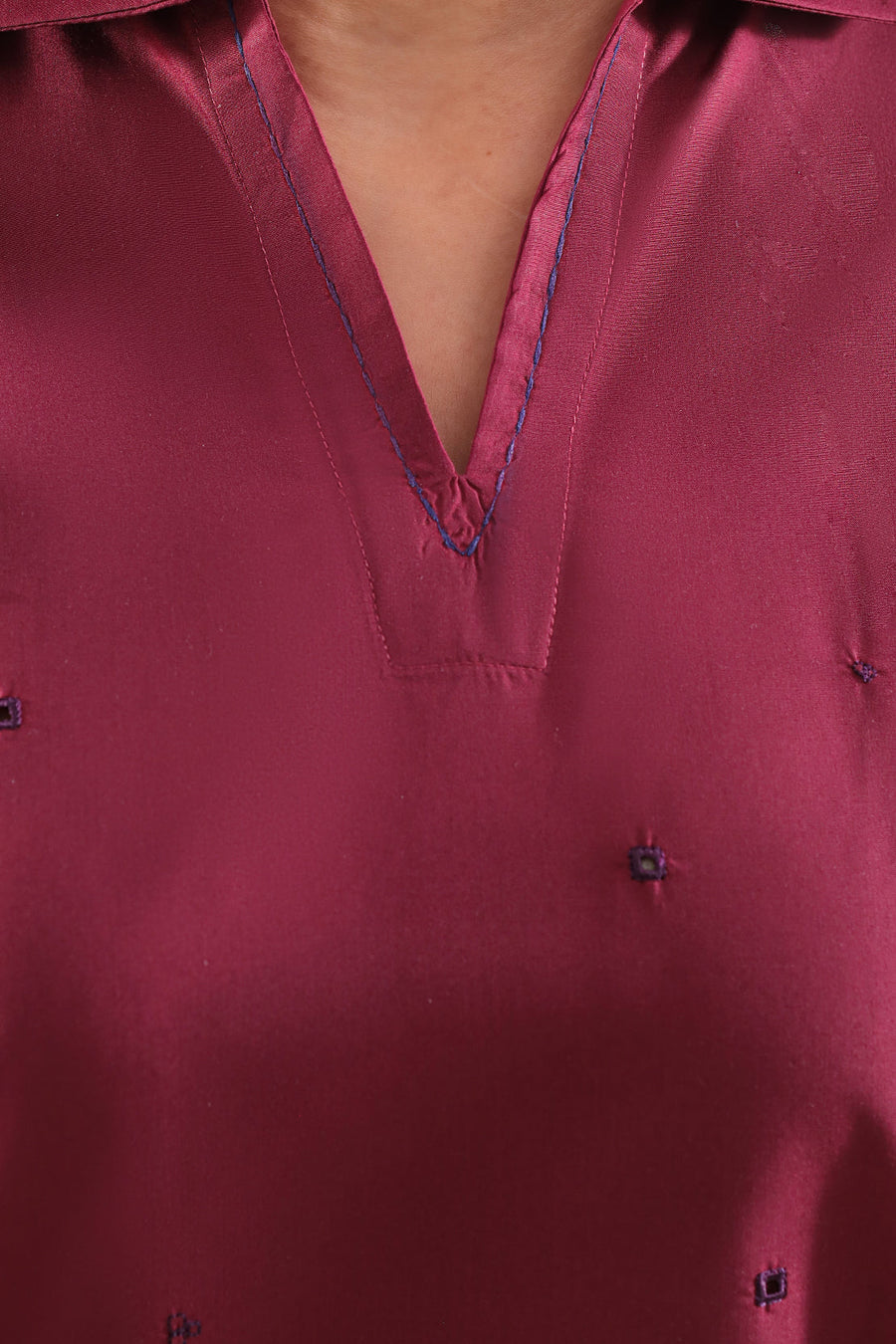 Maroon Polyester Embroidered | 2-Piece - Pehnaawaa
