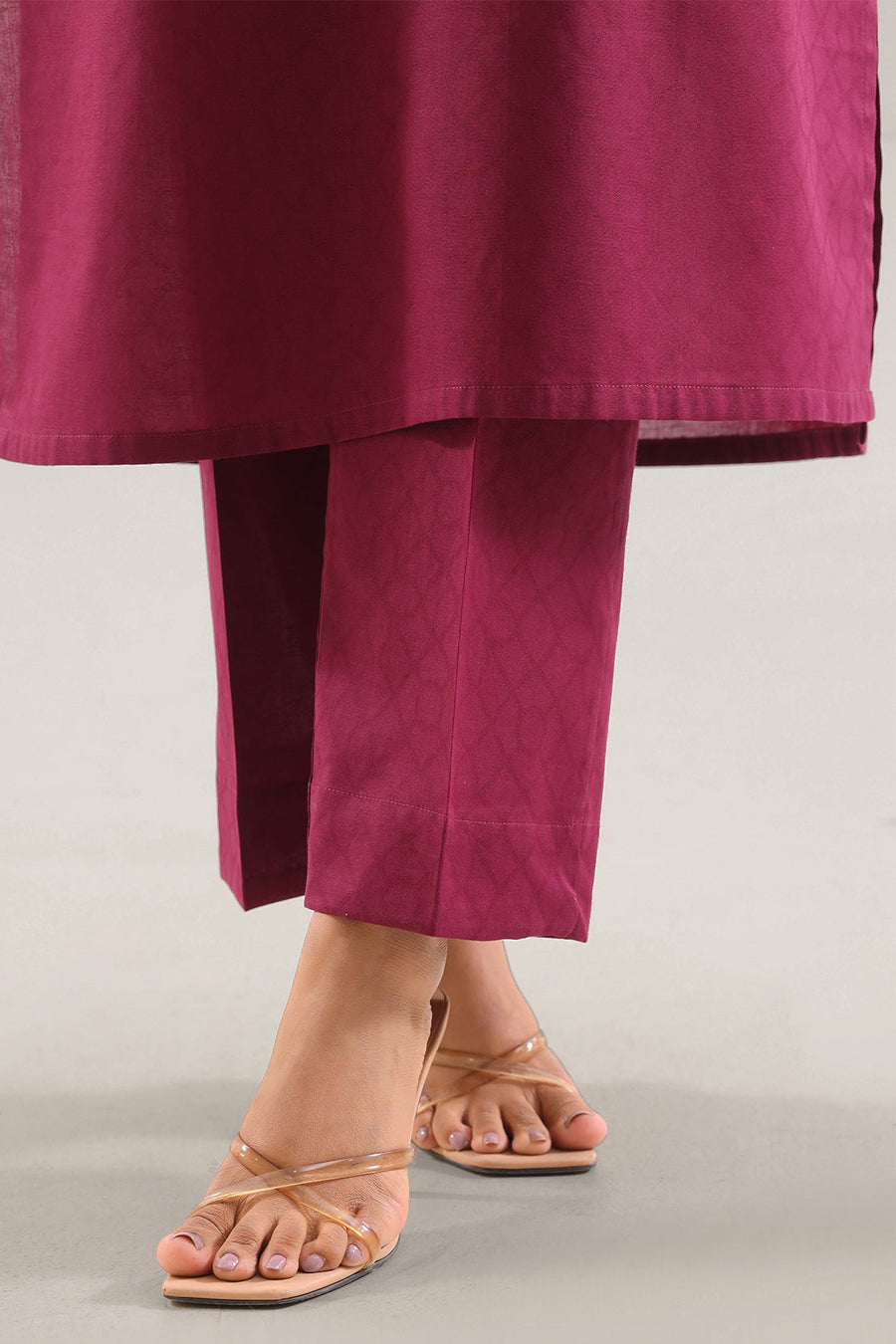 Embroidered Cotton Jacquard Stitched 2 Piece (Shirt/Trouser) - Pehnaawaa