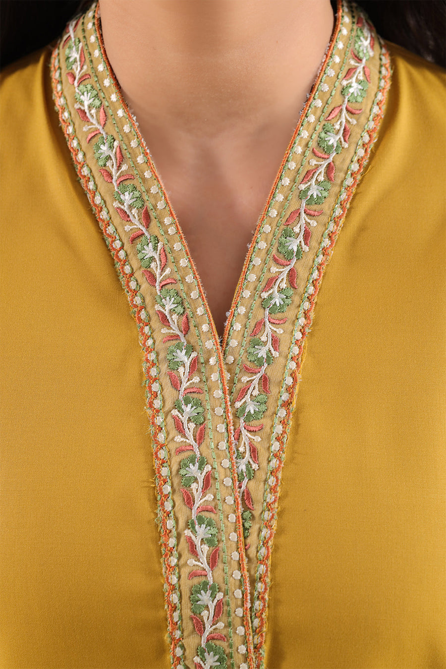 Solid Embroidered Easy Care Fabric Stitched 2 Piece (Shirt/Trouser)