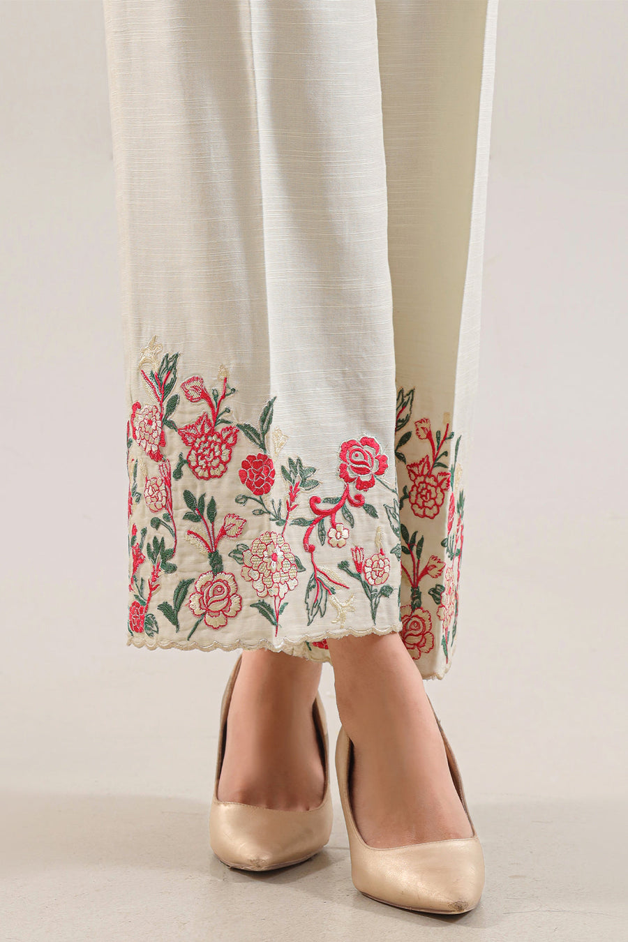 Solid Embroidered Khaddar Stitched 2 Piece (Shirt/Trouser) - Pehnaawaa