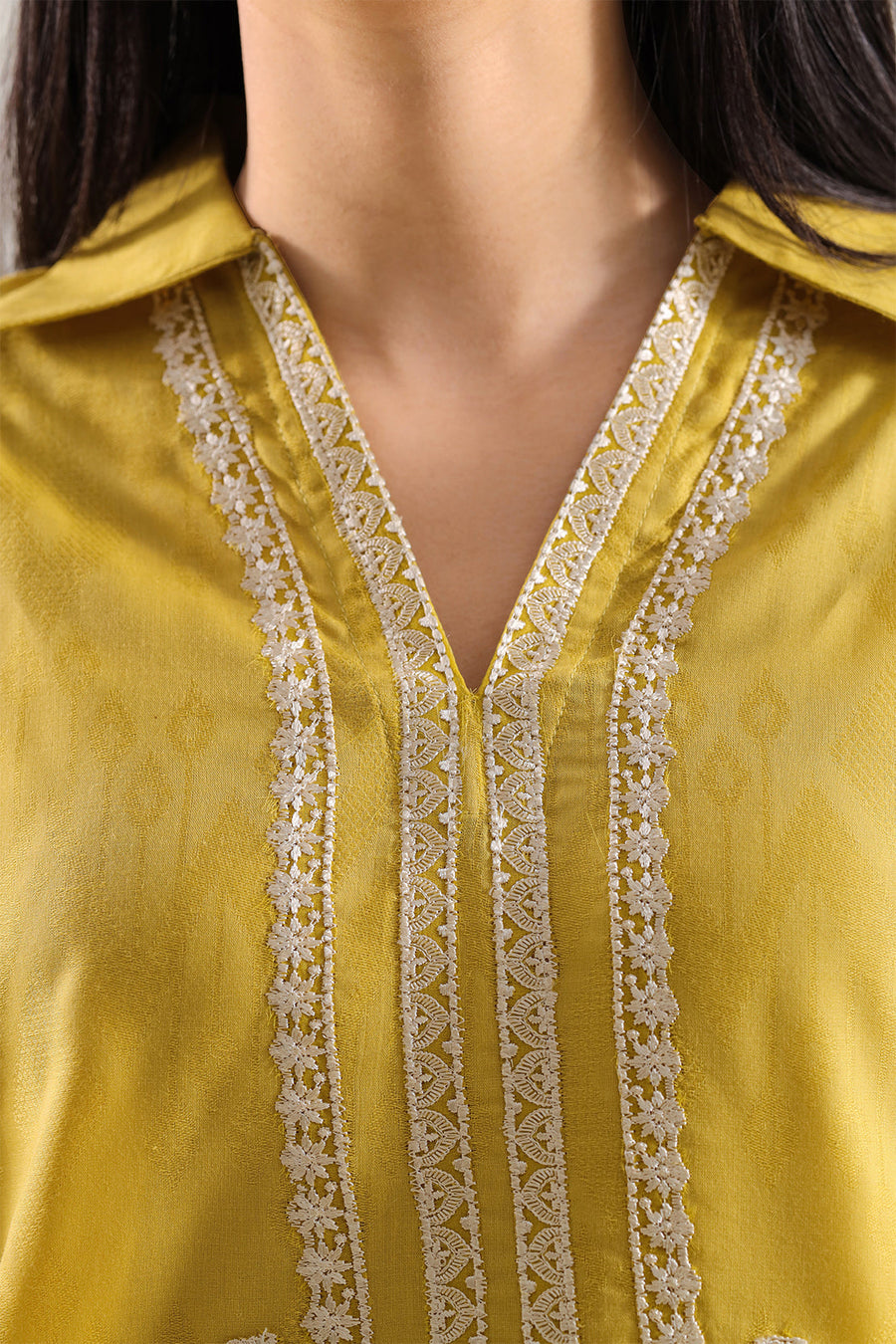 Embroidered Cotton Jacquard Stitched 2 Piece (Shirt/Trouser) - Pehnaawaa