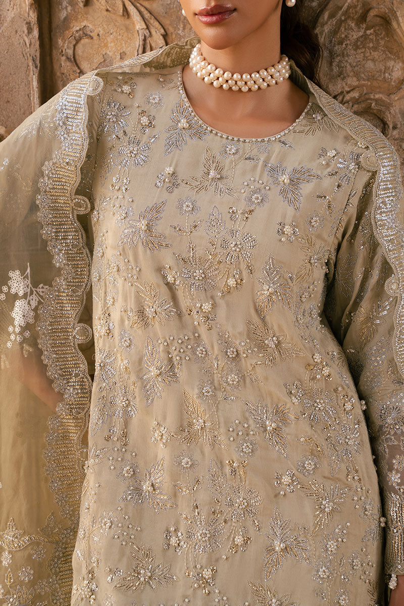 SILVER MIST-3PC SILK EMBROIDERED PRET - Pehnaawaa