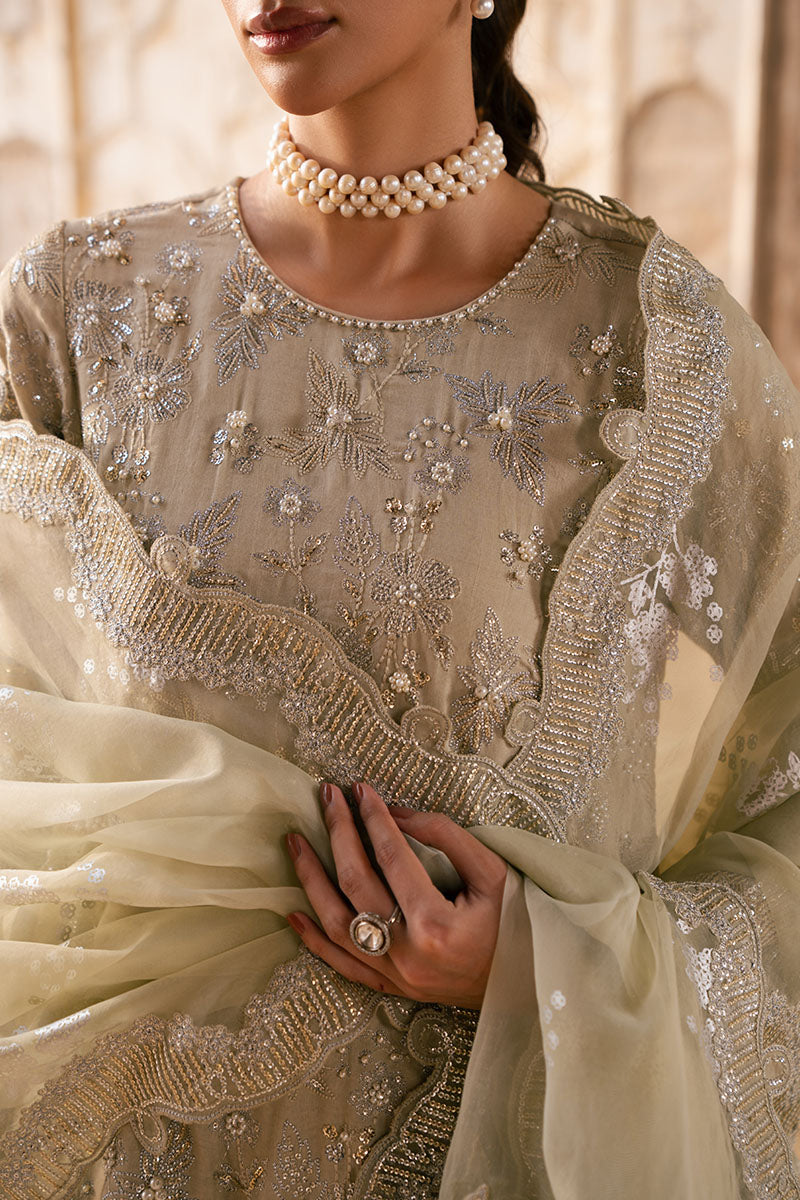 SILVER MIST-3PC SILK EMBROIDERED PRET - Pehnaawaa
