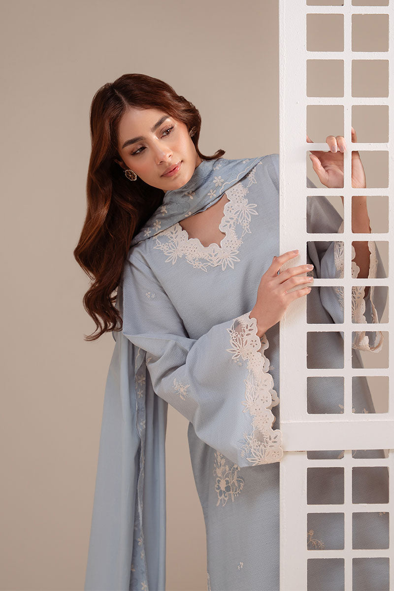 BLUE MIST-2PC (SHIRT & DUPATTA) - Pehnaawaa