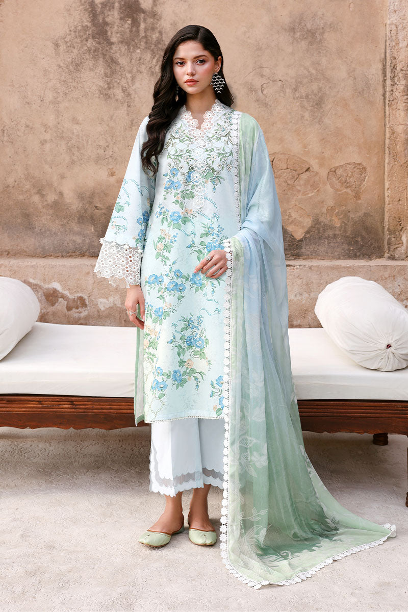 Elegant Floral Lace Lawn Suit for Women