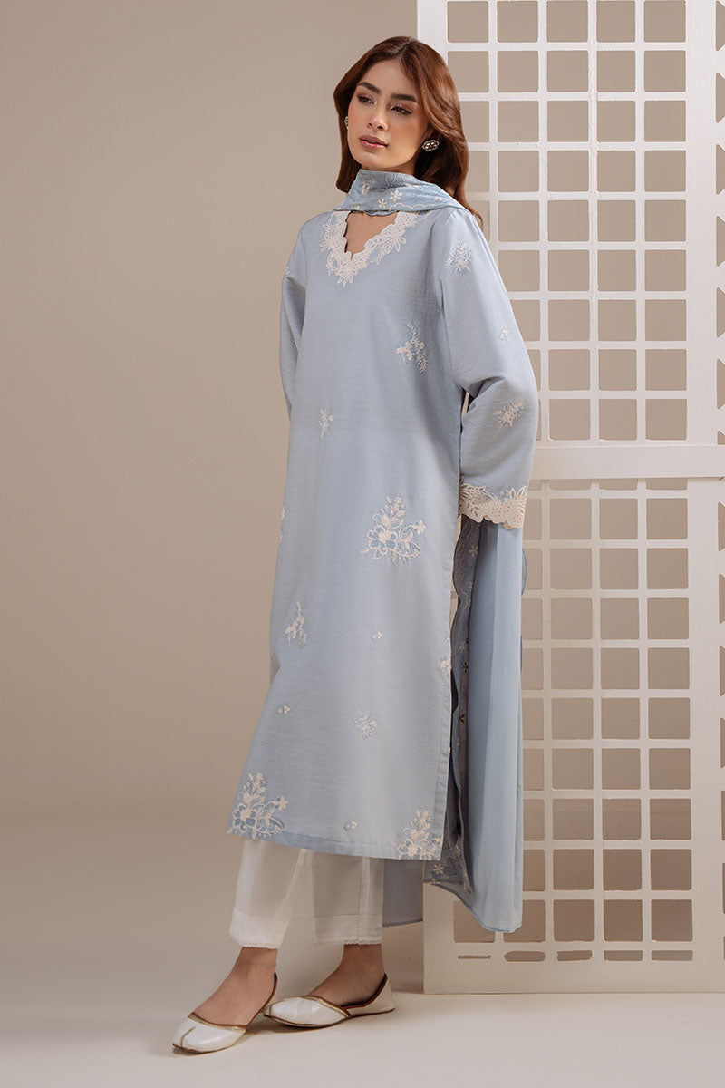 BLUE MIST-2PC (SHIRT & DUPATTA) - Pehnaawaa
