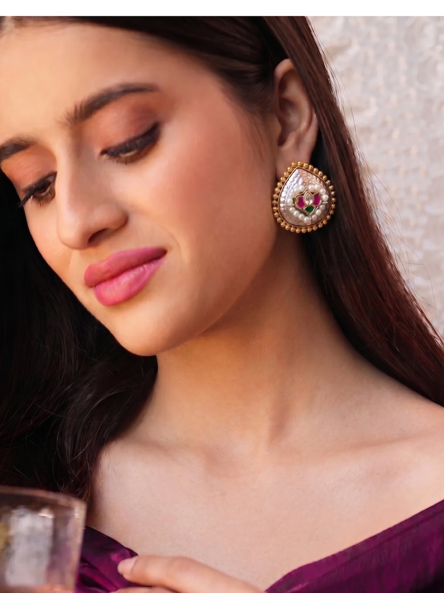 Tanvika Majestic Auric Radiance Timeless Stud Earrings
