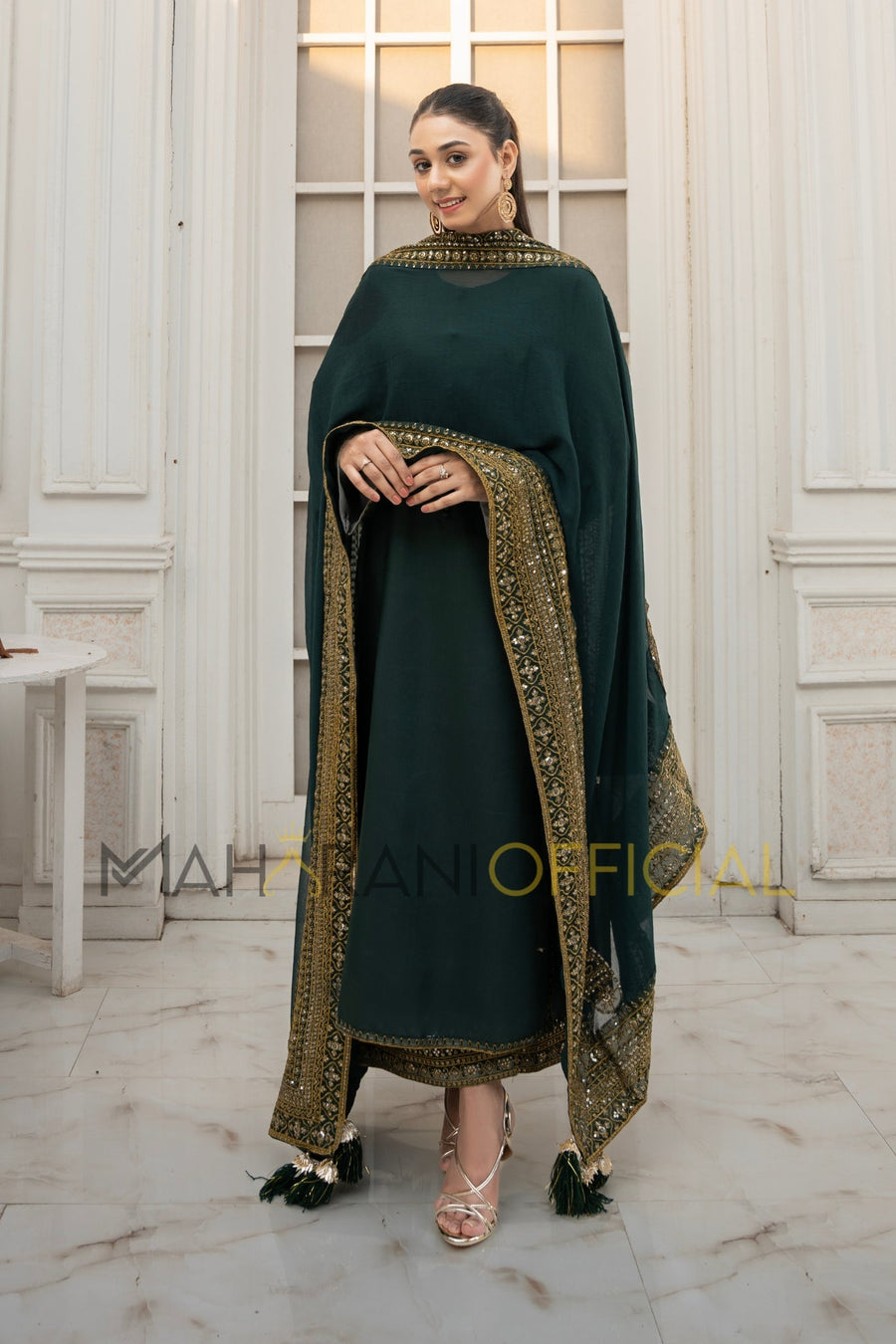 Green Mystique 3 piece Embroidered Luxury Pret For Women