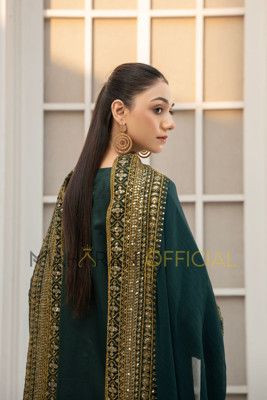 Green Mystique 3 piece Embroidered Luxury Pret For Women