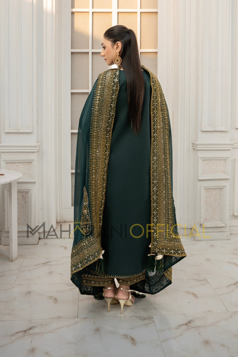 Green Mystique 3 piece Embroidered Luxury Pret For Women