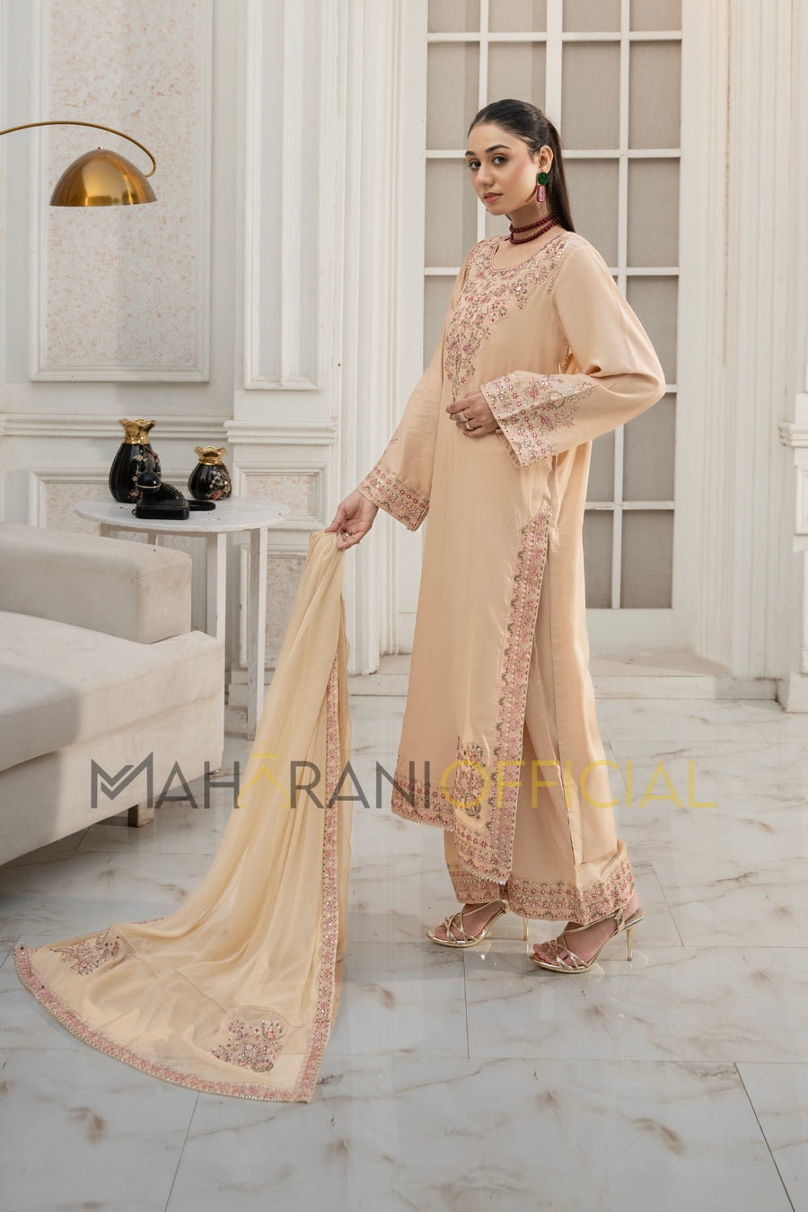 Skin bloom 3 piece Embroidered Stitched suit