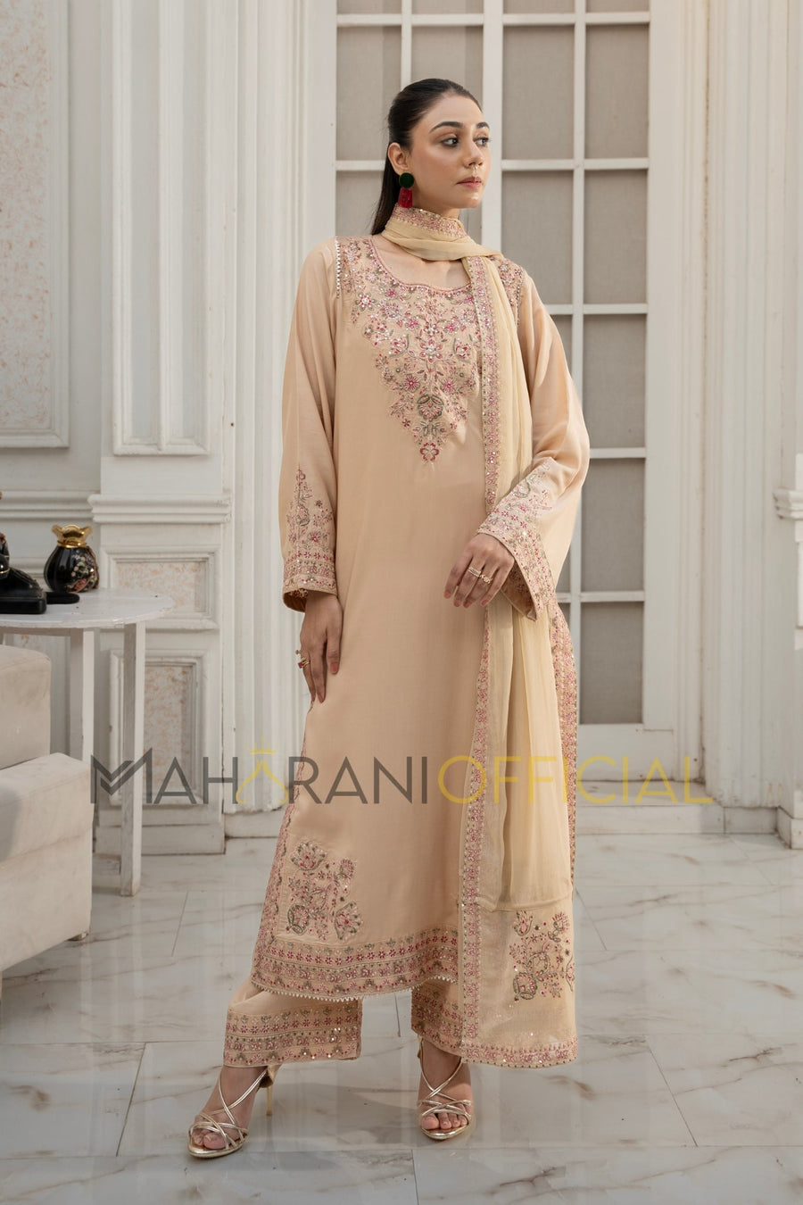 Skin bloom 3 piece Embroidered Stitched suit