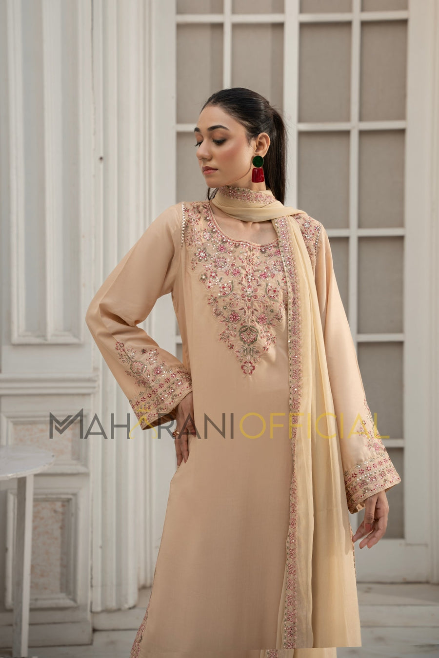 Skin bloom 3 piece Embroidered Stitched suit