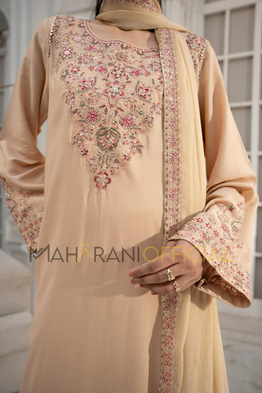 Skin bloom 3 piece Embroidered Stitched suit