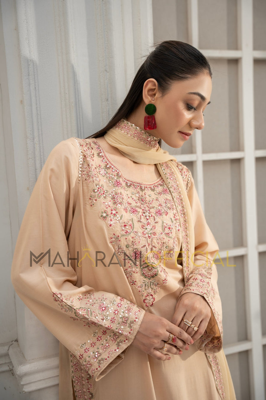 Skin bloom 3 piece Embroidered Stitched suit