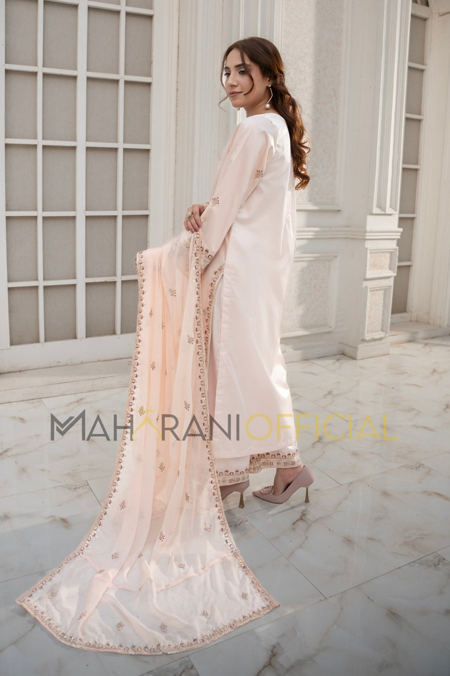 Pink Azure Petal  3 piece Embroidered Luxury Pret For Women