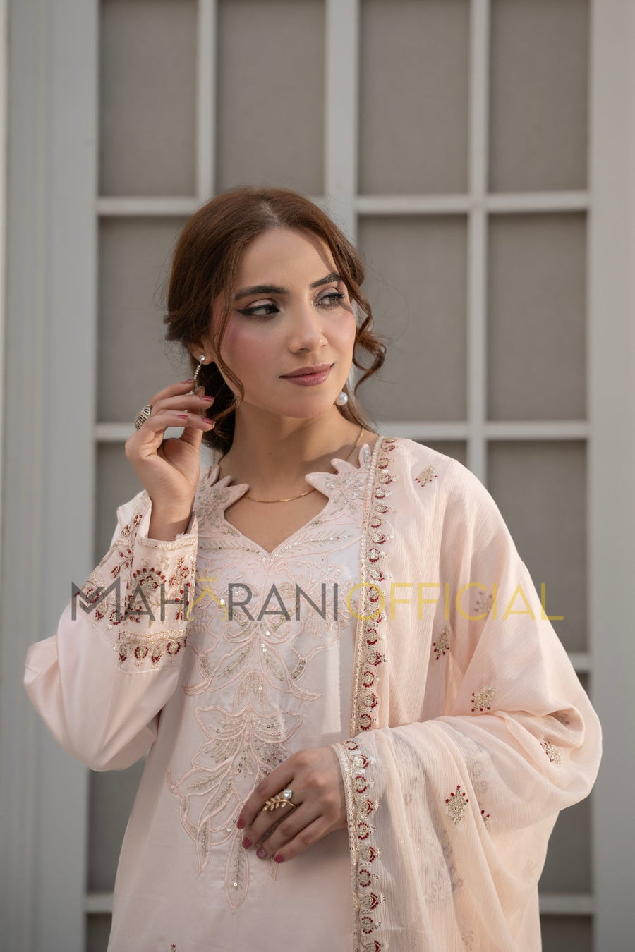 Pink Azure Petal  3 piece Embroidered Luxury Pret For Women