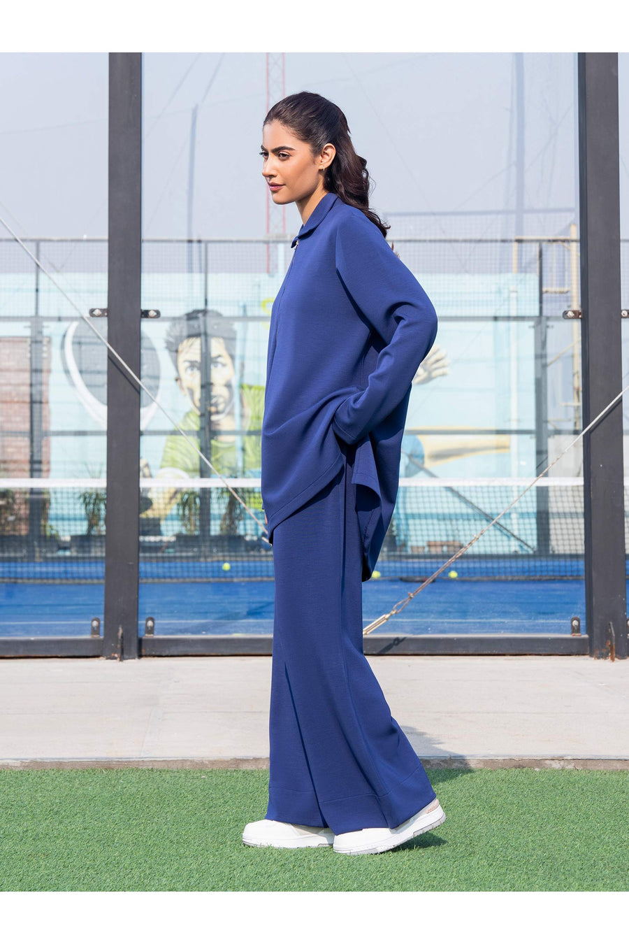 Midnight Navy Jersey 2-Piece Co-ord Set | Zip Collar