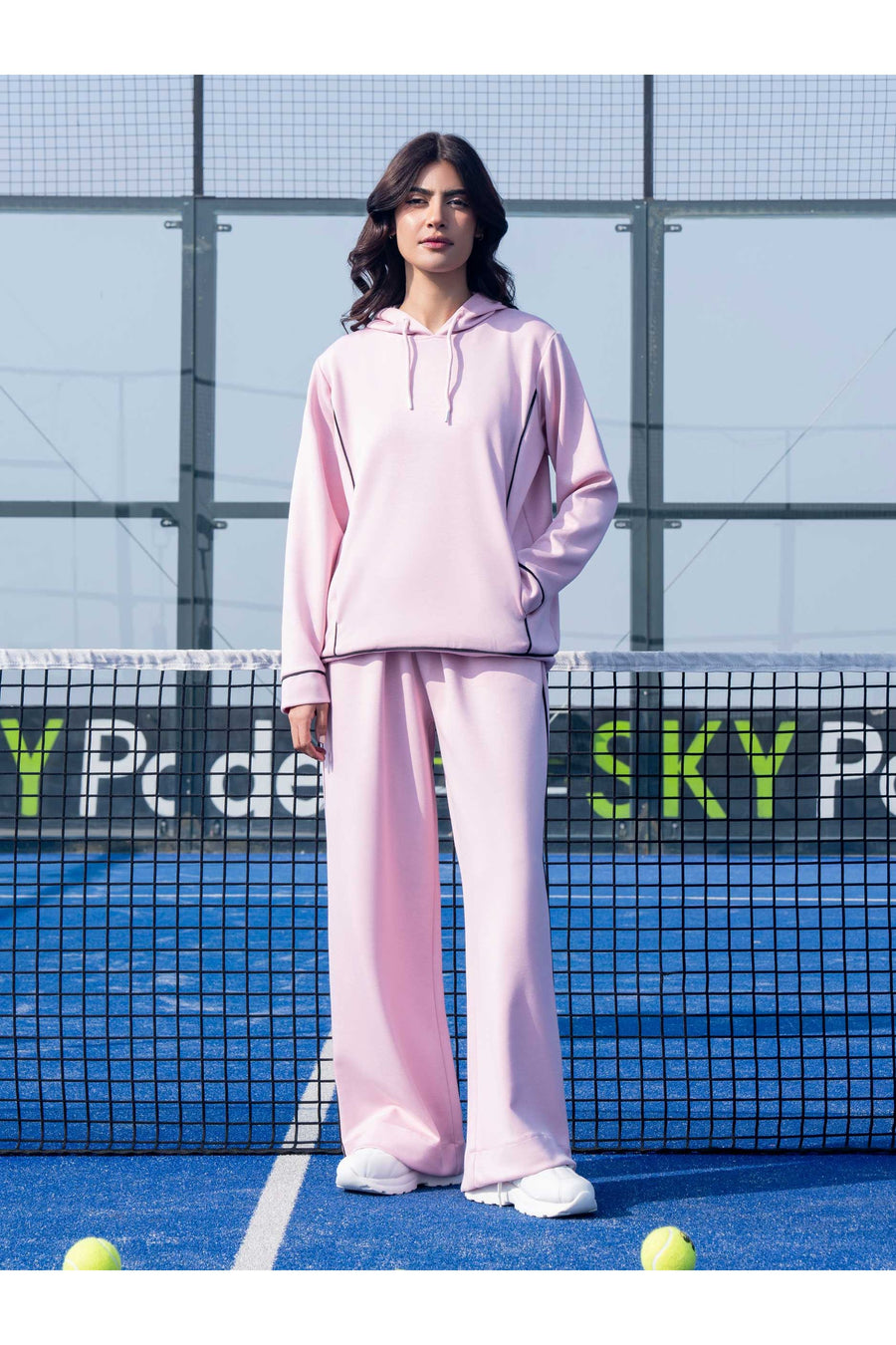 Lilac Jersey 2-Piece Co-ord Set | Contrast Piping Hood