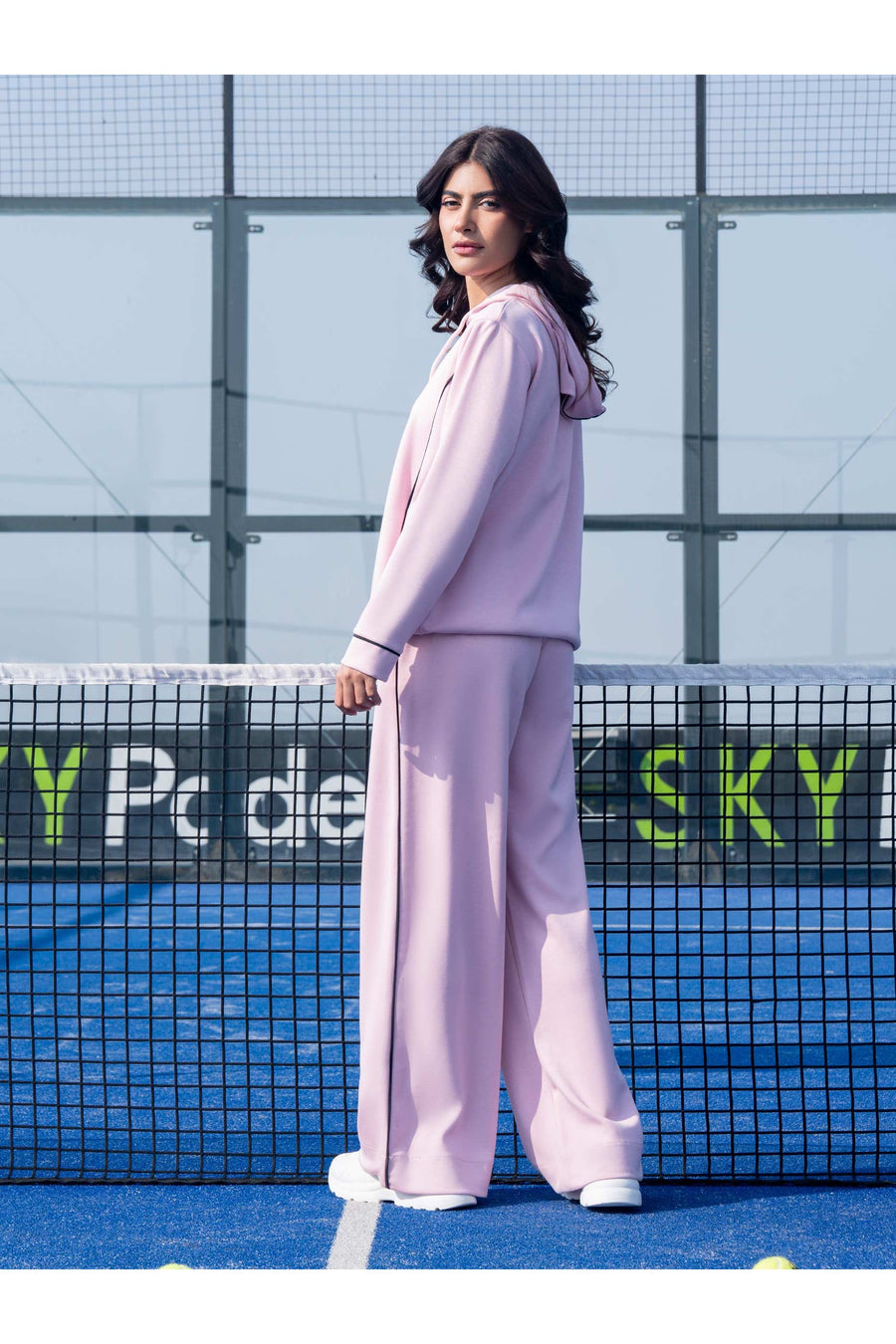 Lilac Jersey 2-Piece Co-ord Set | Contrast Piping Hood