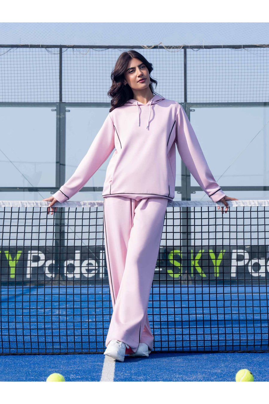Lilac Jersey 2-Piece Co-ord Set | Contrast Piping Hood