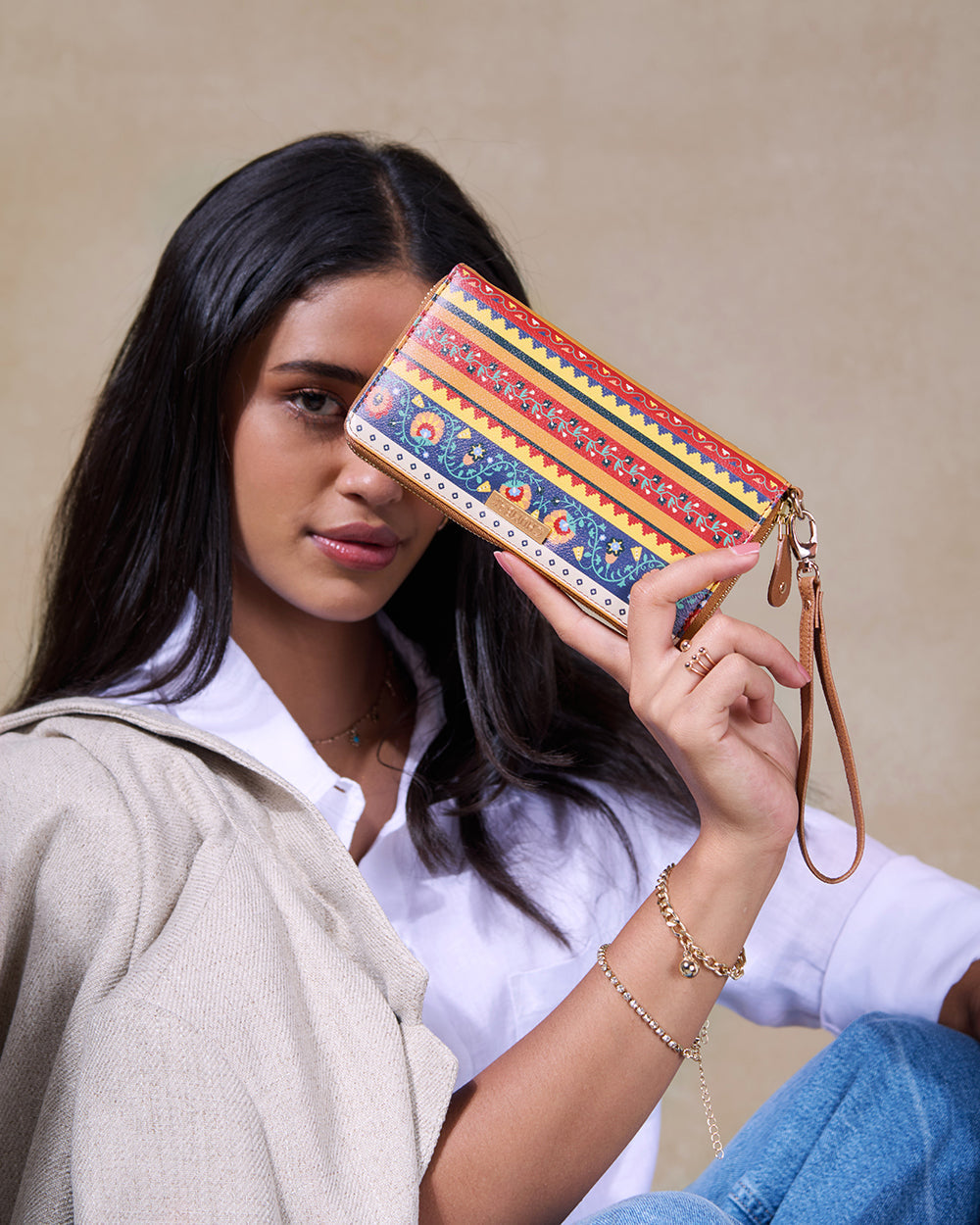 Vibrant Patterned Women's Wristlet Wallet