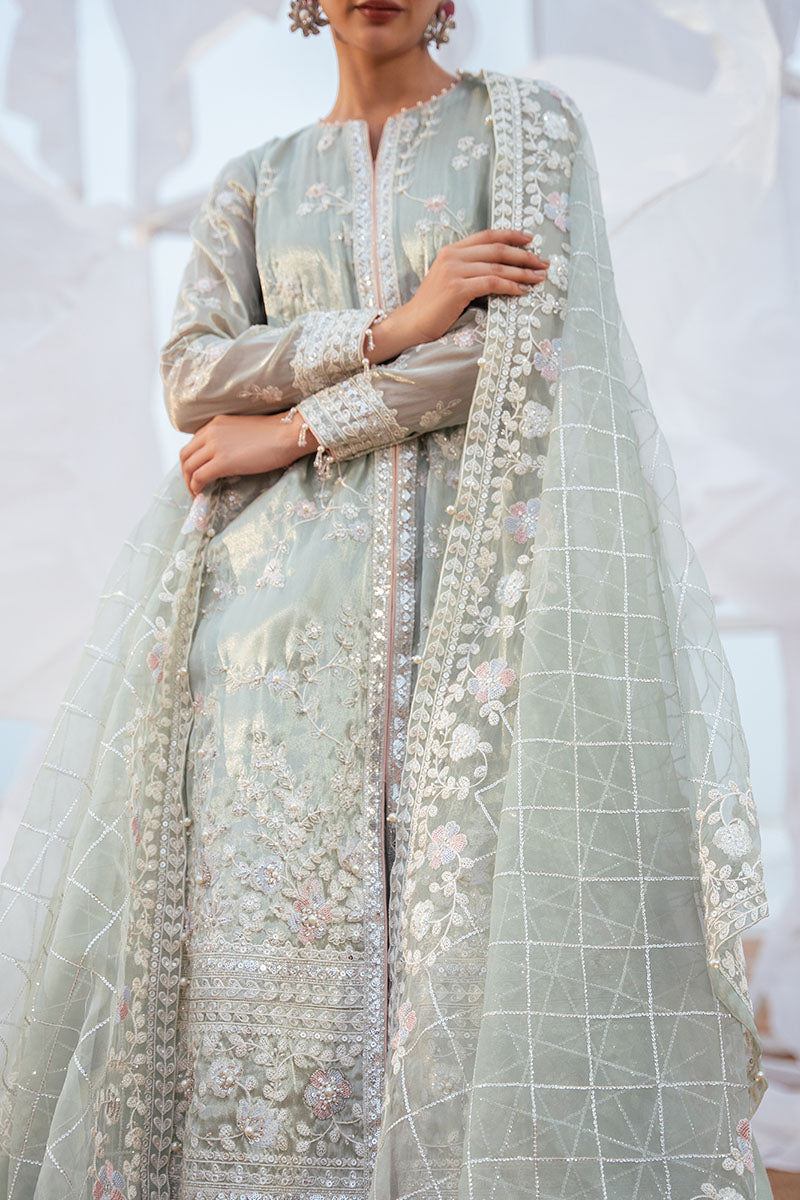 WHISPER DEW-3PC TISSUE EMBROIDERED PRET - Pehnaawaa
