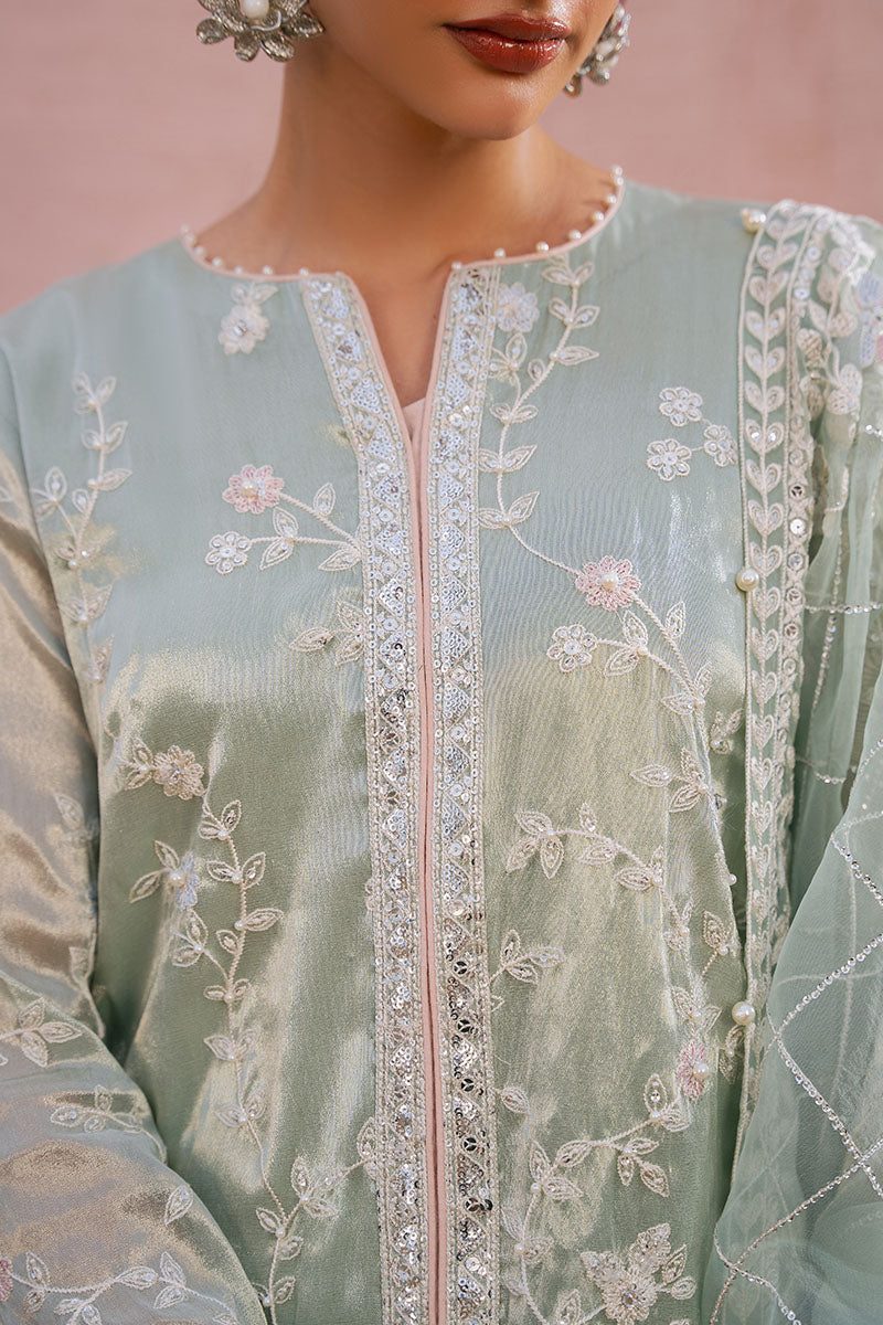 WHISPER DEW-3PC TISSUE EMBROIDERED PRET - Pehnaawaa