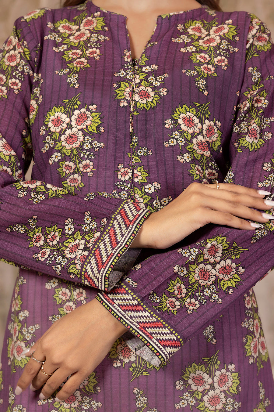 Pure Khaddar Handloom Kurta Purple - Pehnaawaa