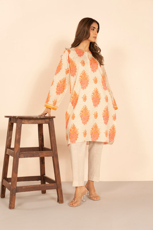 Khaddar Printed Shirt Classic Look - Pehnaawaa