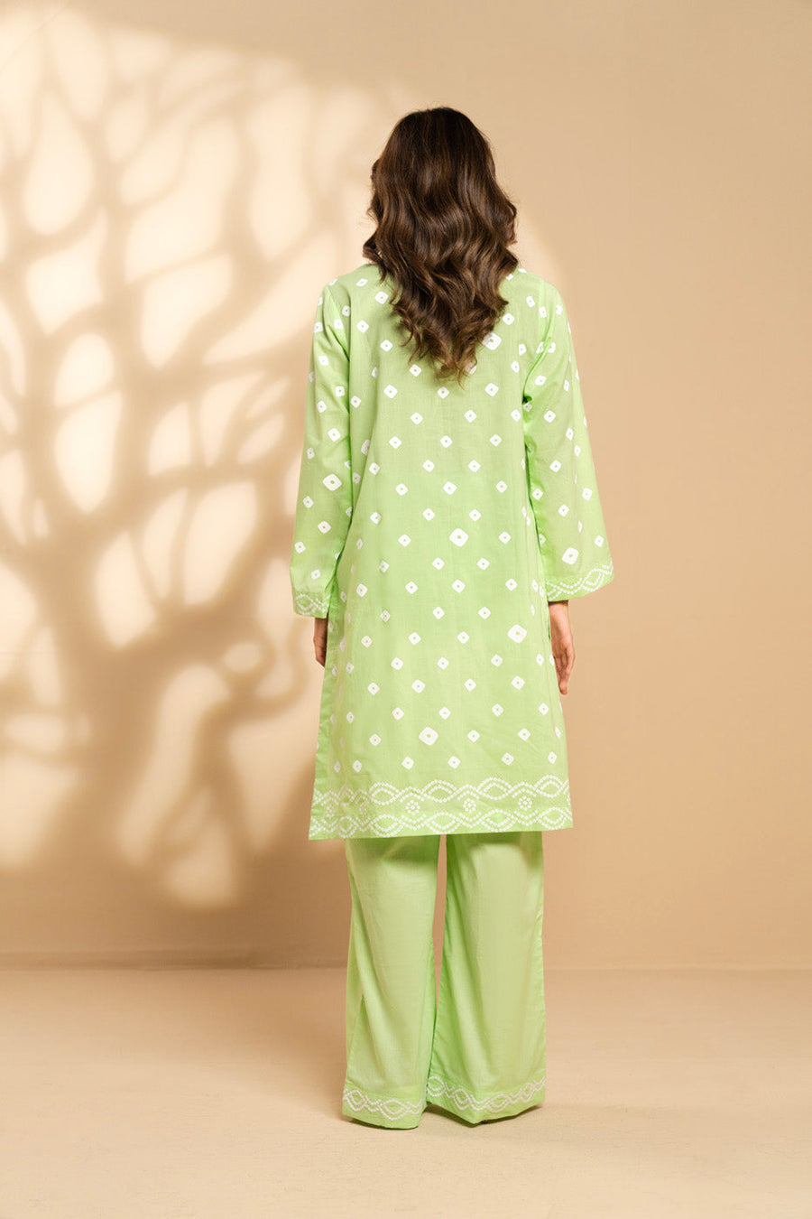 Sage Green Cambric 2-Piece Suit | Resham Floral Embroidery