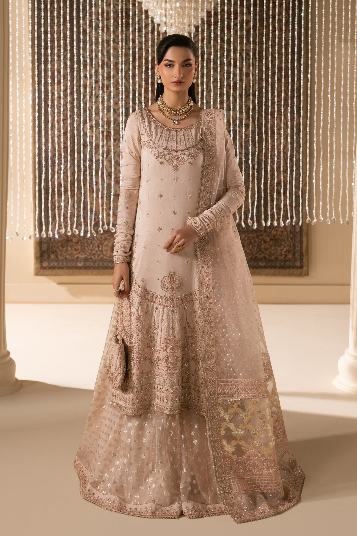 Elegant Embroidered Raw Silk Set