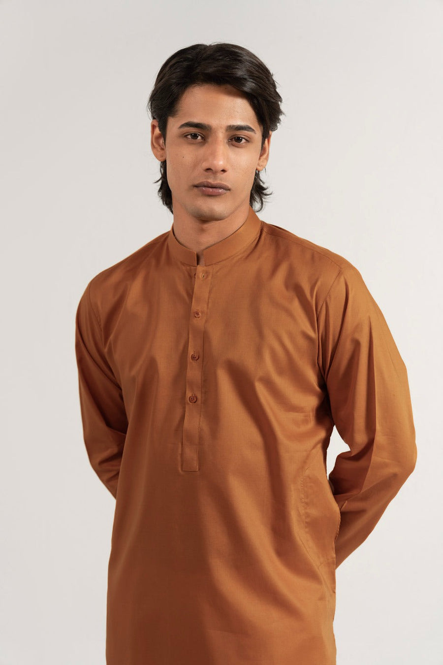 GOTS Organic Cotton Kurta Slim Band Collar - Pehnaawaa