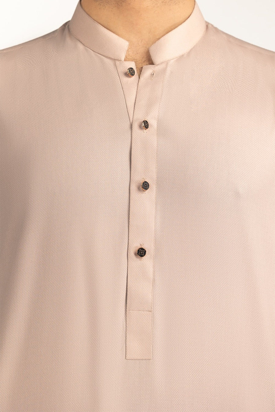 Off-White Silk-Blend 2-Piece Kurta | Mandarin Collar