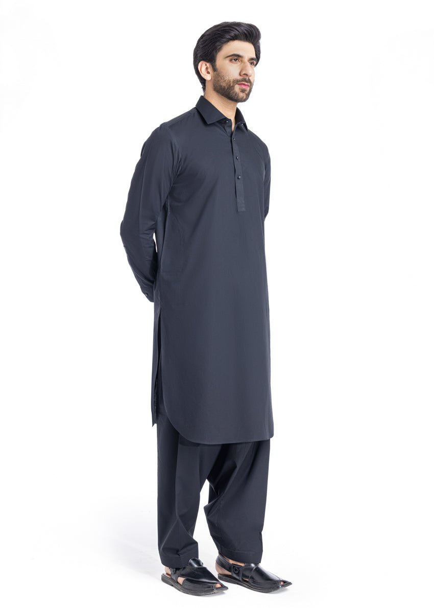 Black - Cotton - Shalwar Suit - (MP2PSBW25ADD6) - Pehnaawaa