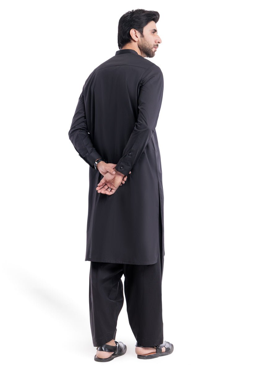 Black - Cotton - Shalwar Suit - (MPS25SSS2056) - Pehnaawaa