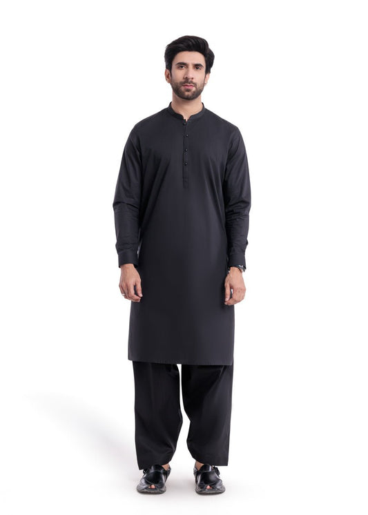 Black - Cotton - Shalwar Suit - (MPS25SSS2056) - Pehnaawaa