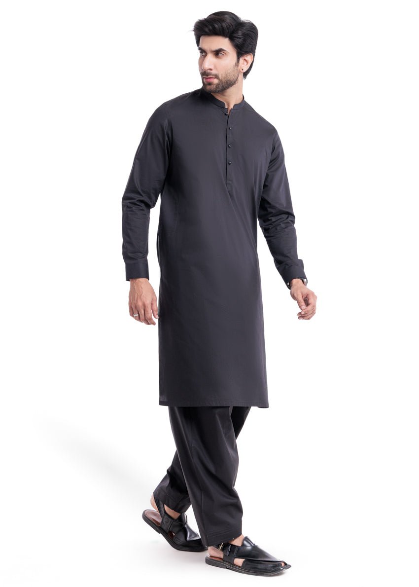 Black - Cotton - Shalwar Suit - (MPS25SSS2056) - Pehnaawaa