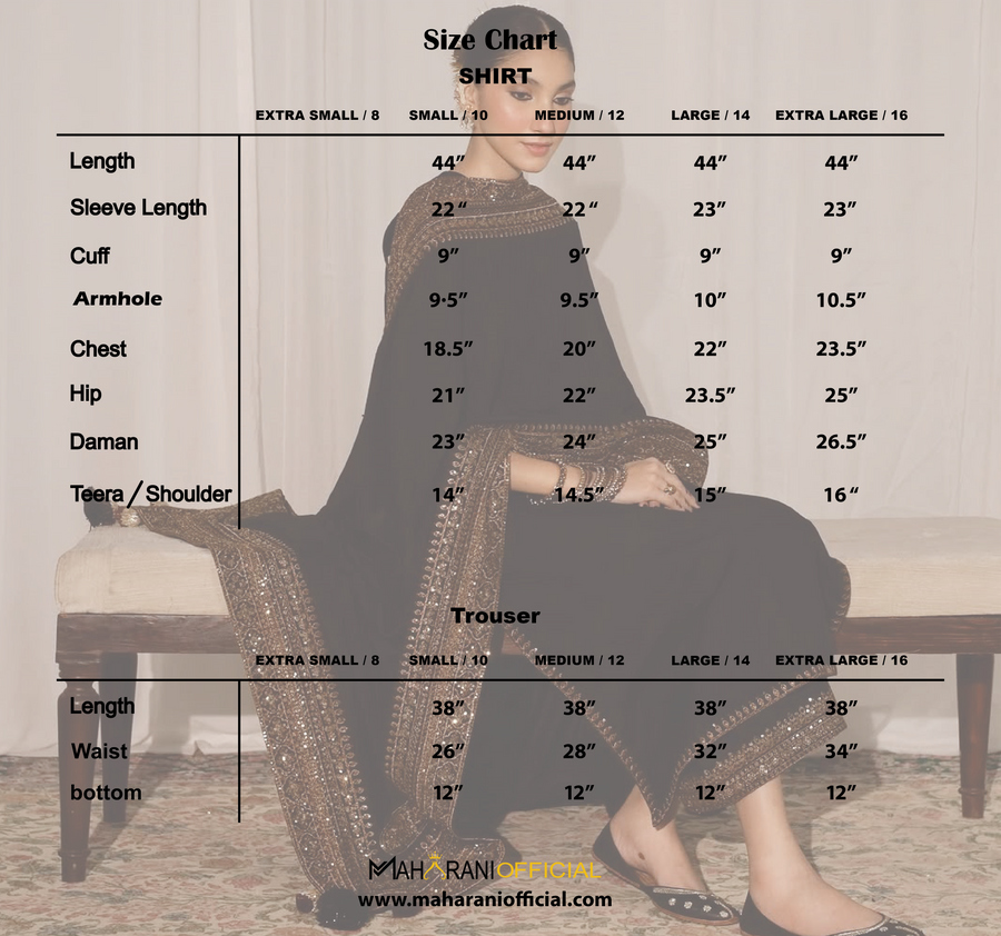 Black Mystique – Luxury Embroidered Suit for Women