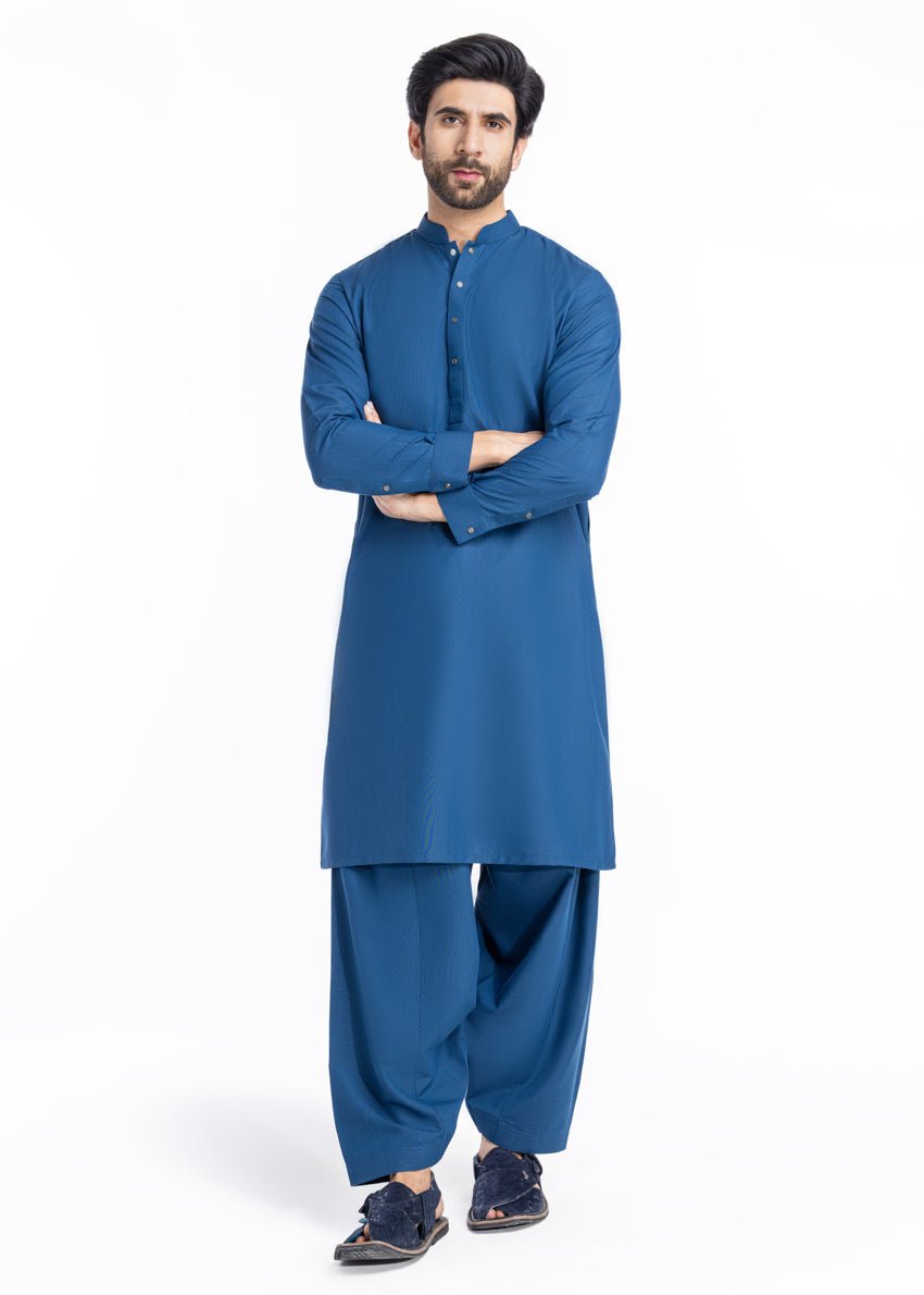Blue - Blended - Shalwar Suit - (MP2PSBW25BM11D2) - Pehnaawaa