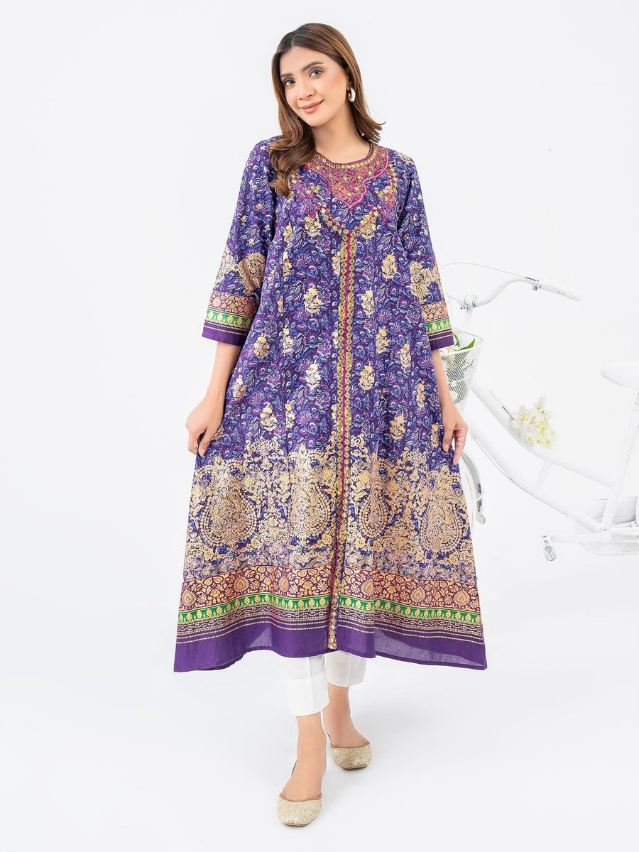 Cambric Pishwas - Embroidered (Pret) - Pehnaawaa