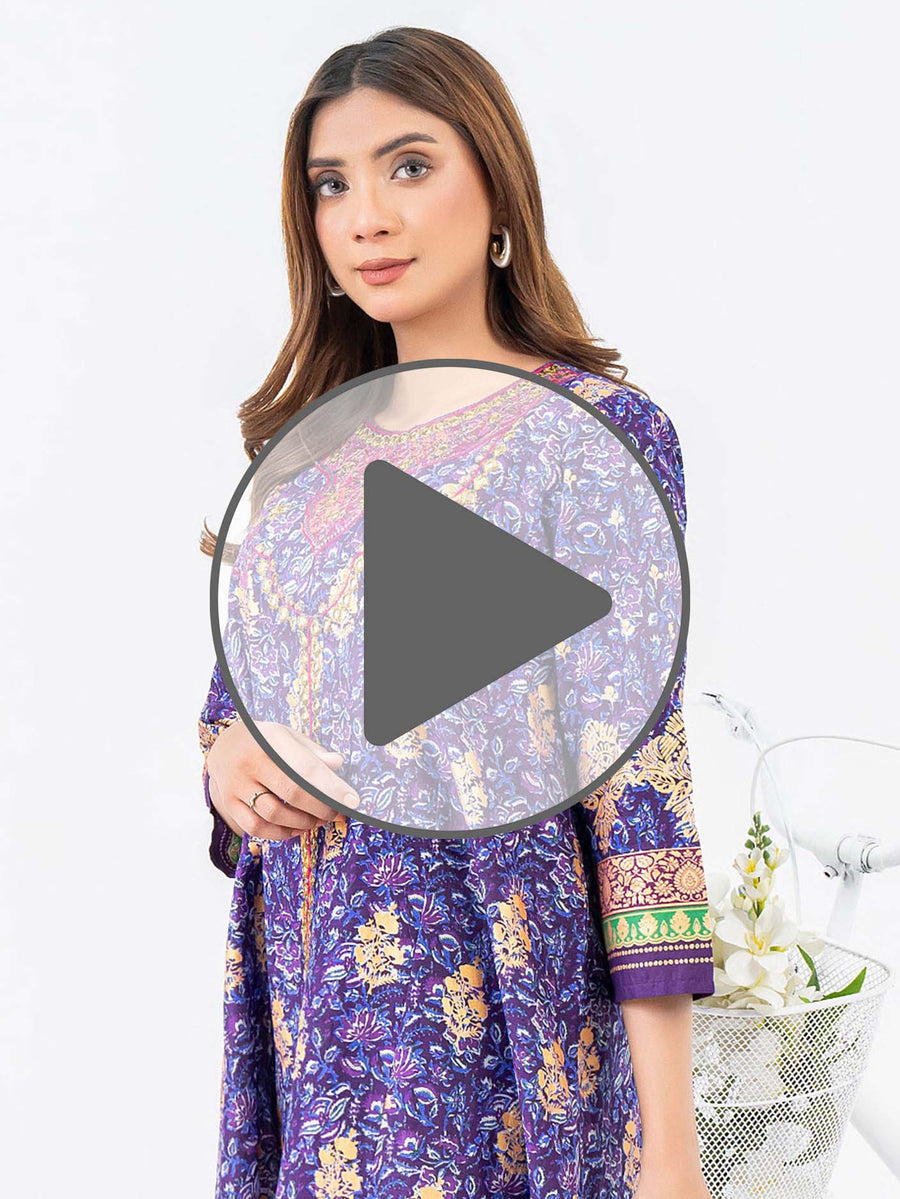 Cambric Pishwas - Embroidered (Pret) - Pehnaawaa