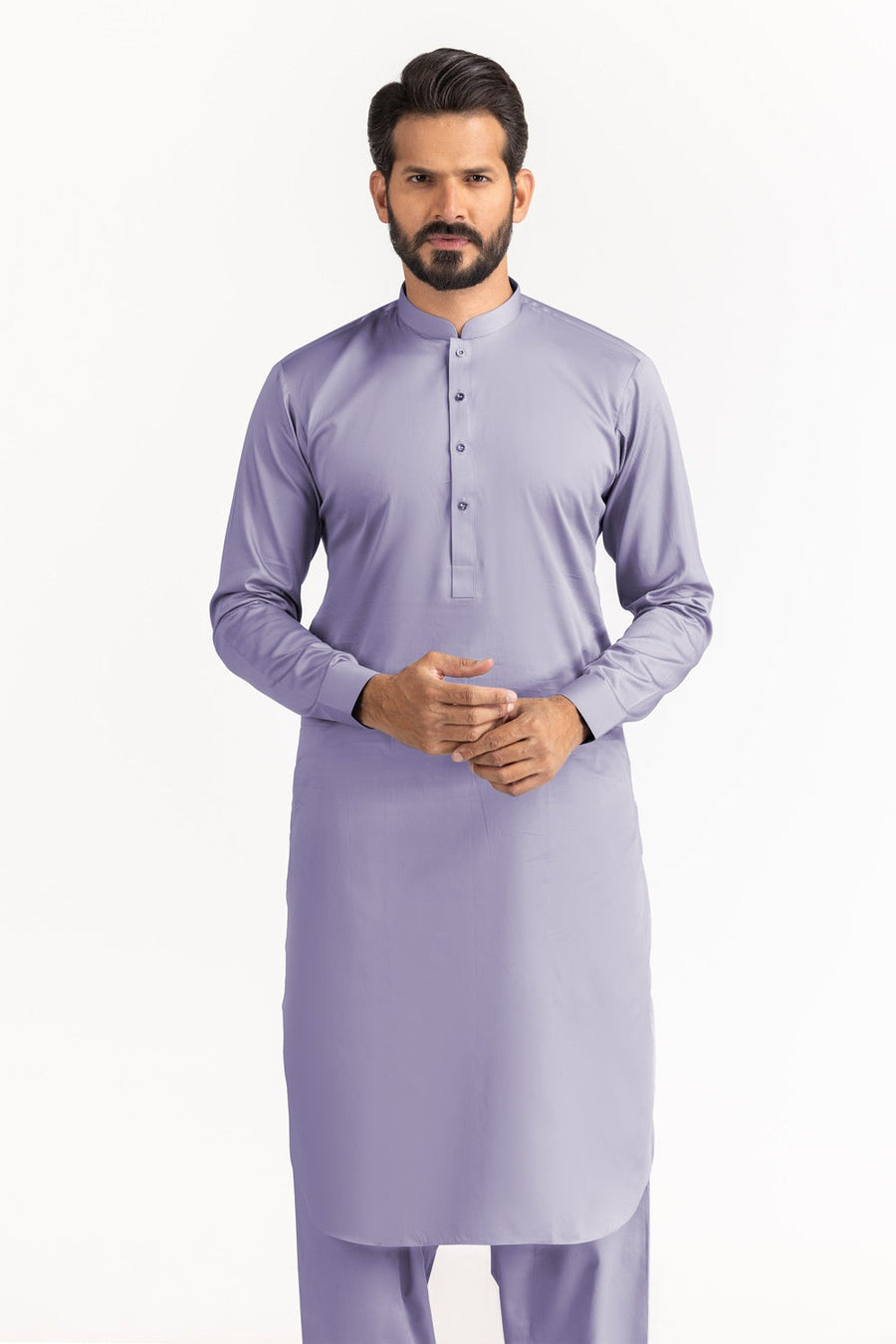 Off-White Cotton 2-Piece Men's Kurta | Classic Collar Silhouette