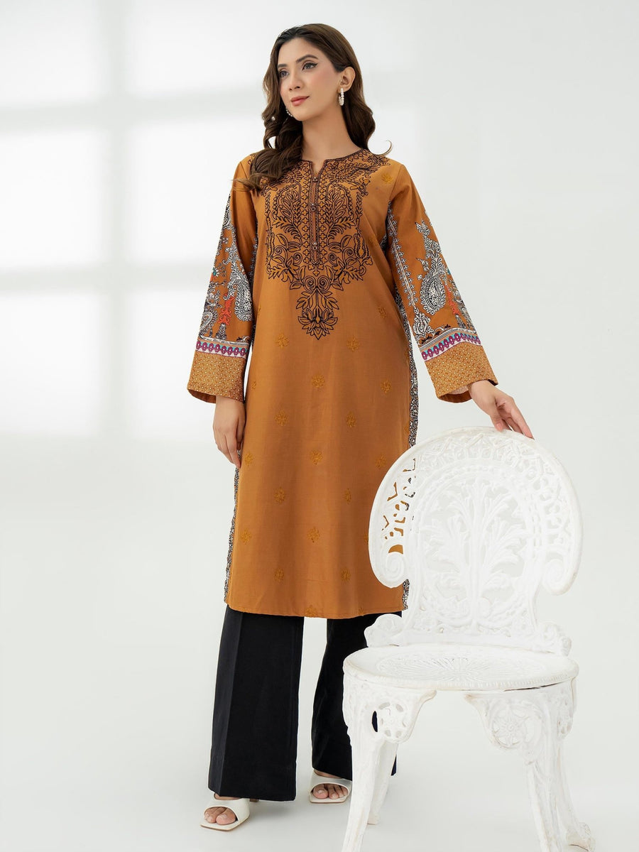 Cotton Shirt - Embroidered (Pret) - Pehnaawaa