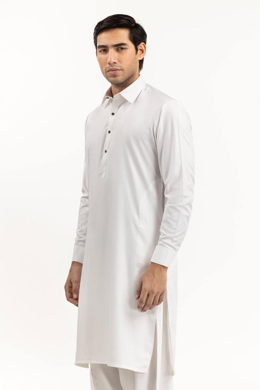 Midnight Navy Cotton Silk 2-Piece Kurta | Mandarin Collar