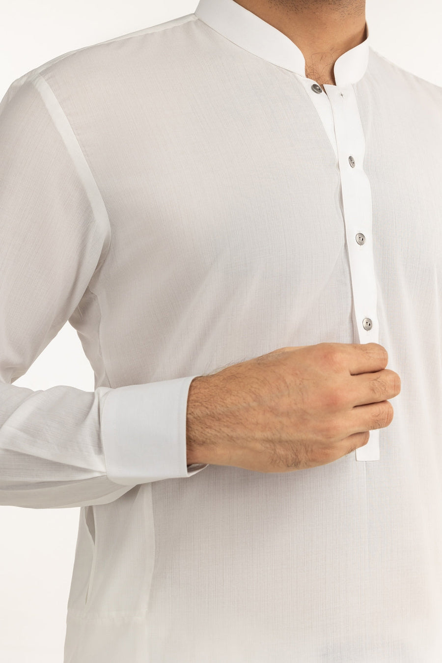 Olive Cotton 2-Piece Men's Kurta | Button-Front Collar