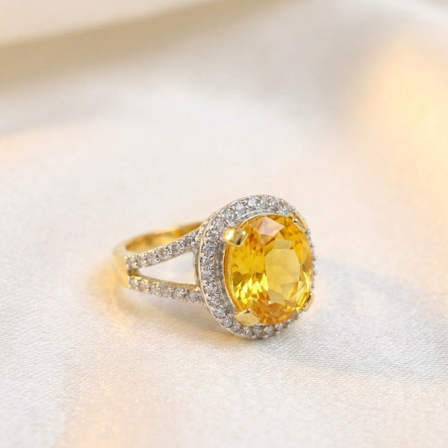 Delicate Sterling Ring with Gold Polish - Pehnaawaa