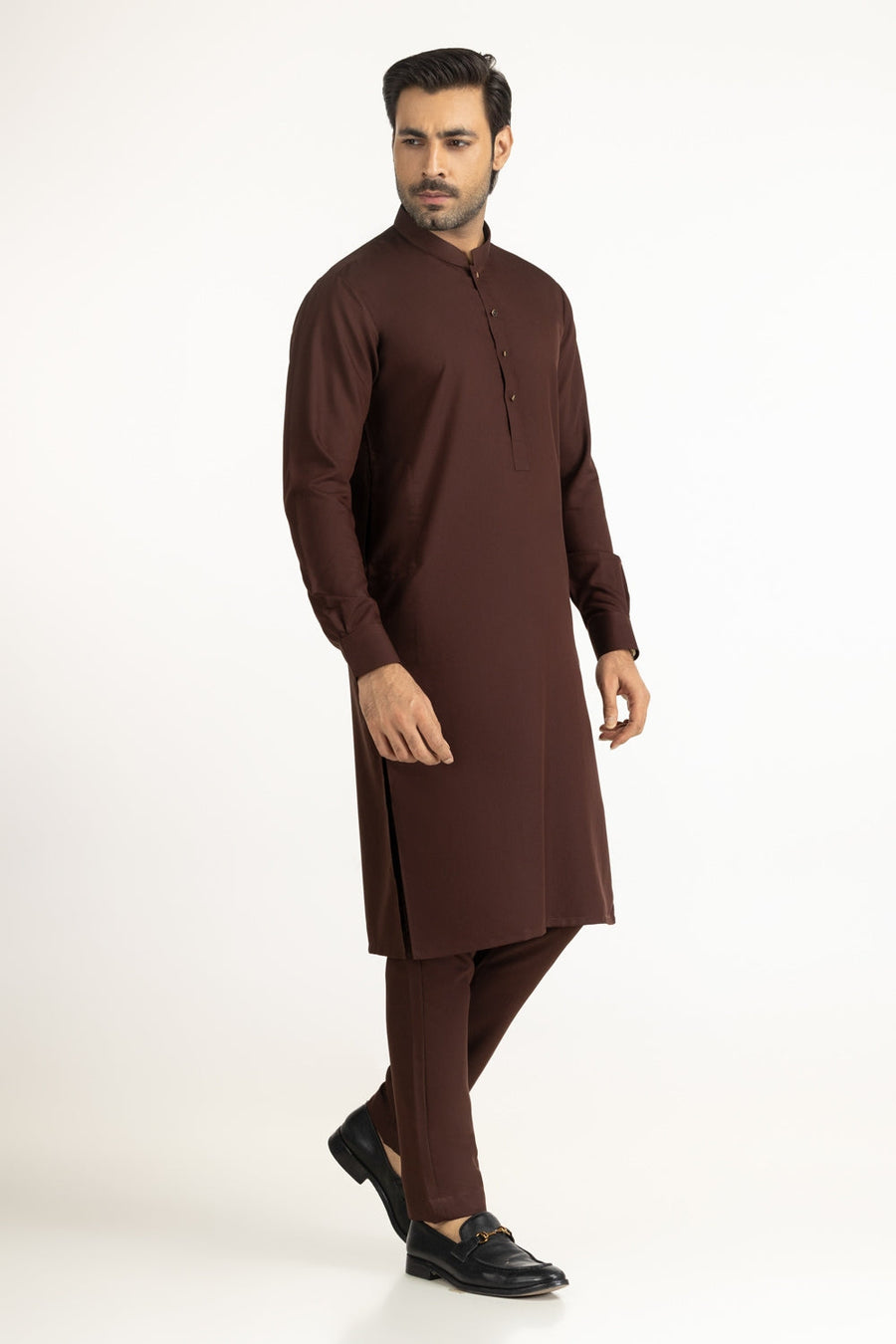 Lilac Cotton 2-Piece Kurta Set | Half-Button Placket