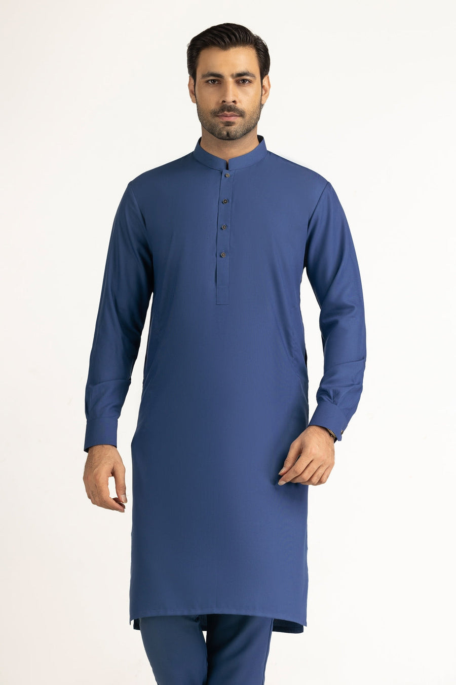 Lilac Cotton 2-Piece Kurta Set | Half-Button Placket